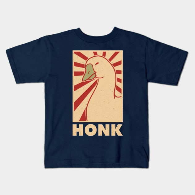 Honk Goose Kids T-Shirt by A Comic Wizard